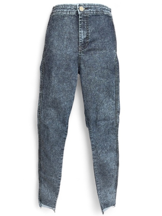 ASOS Denim - ASOS High-Rise Acid Wash Jeans - Dark Blue